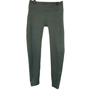 Outdoor Voices TechSweat Core Leggings Green Navy Heather 7/8 High Rise Small